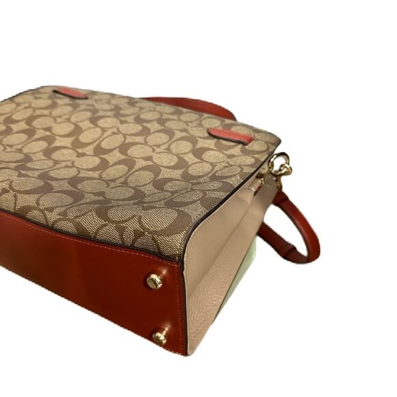 Coach Brown and Cream Satchel - Picture 9 of 14
